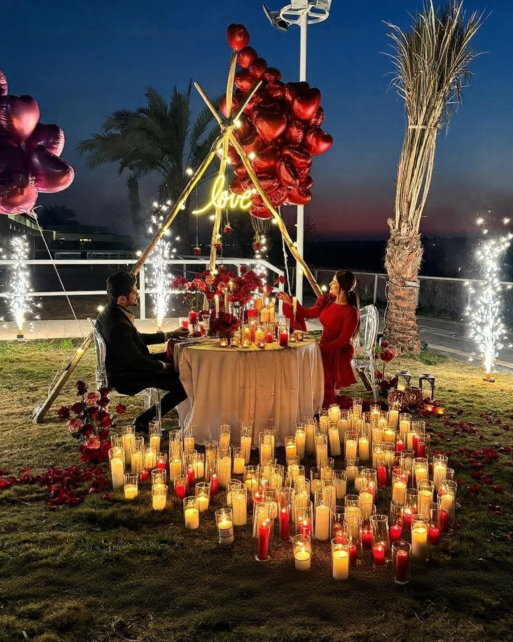 Candlelight Dinner Setup