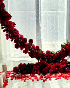 Royal Red Heart Floral Proposal Setup