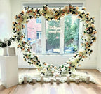 Luxury Heart Floral Ring Proposal Backdrop