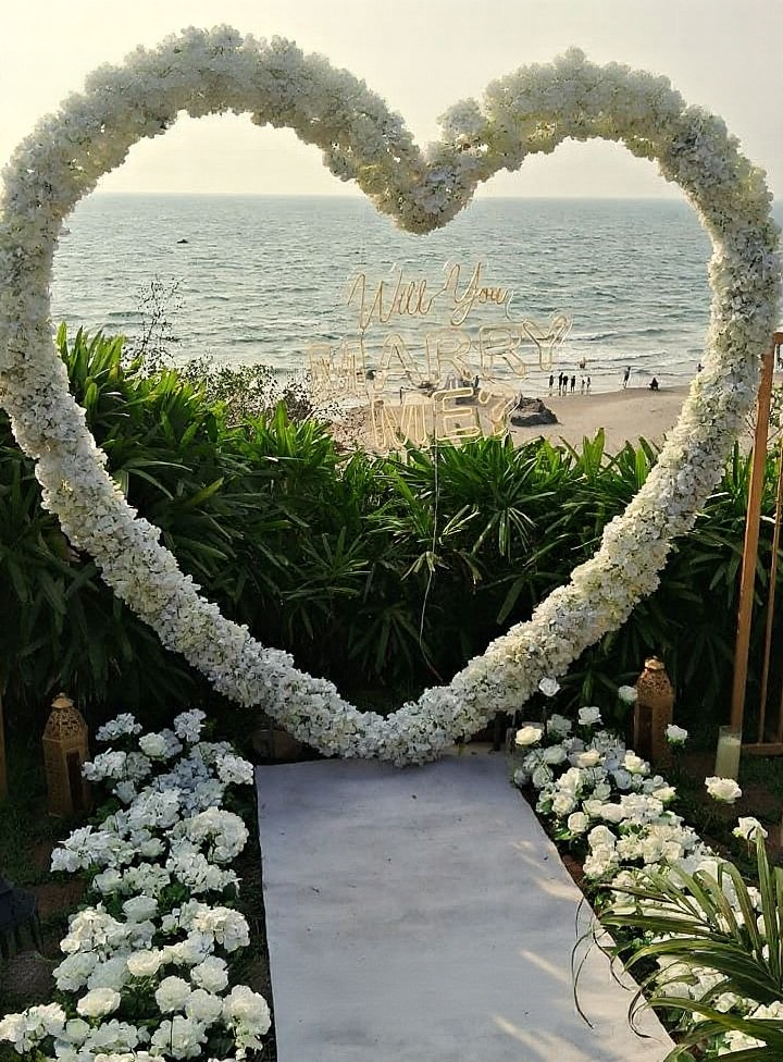 Floral Heart Proposal Experience