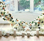 Luxury Heart Floral Ring Proposal Backdrop