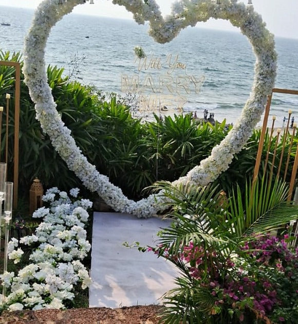 Floral Heart Proposal Experience