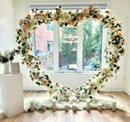 Luxury Heart Floral Ring Proposal Backdrop