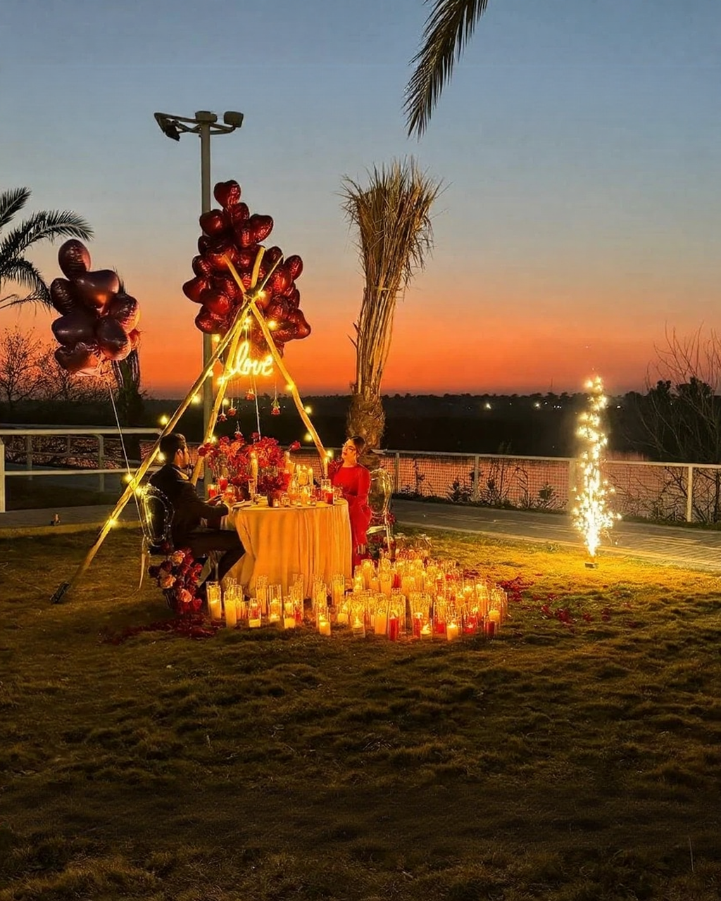 Candlelight Dinner Setup