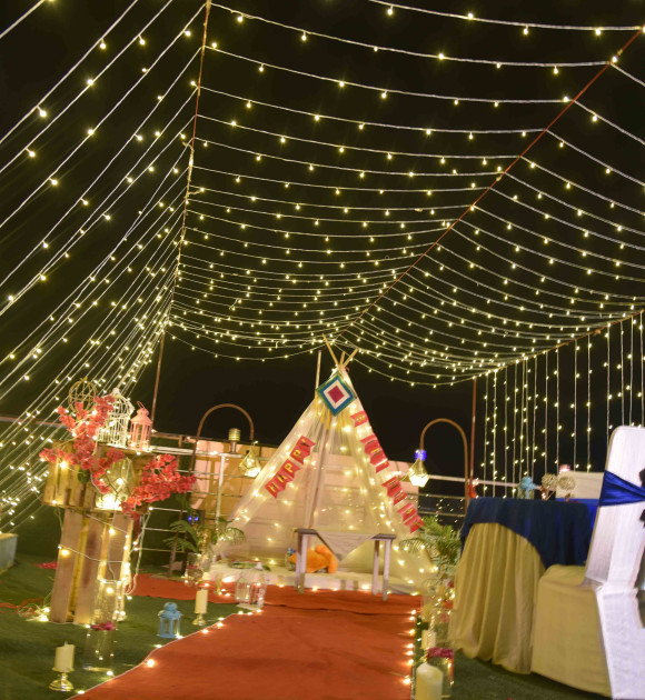 Private Rooftop Cabana Setup