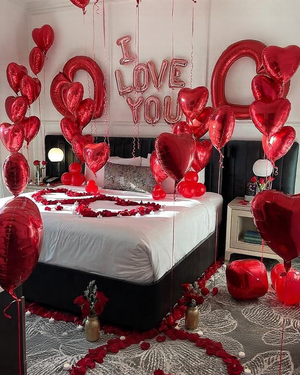 Red Heart Romantic Room Decoration