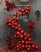 Will You Marry Me Romantic Red Balloon & Floral Proposal Setup