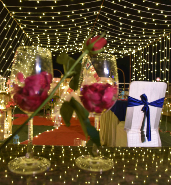 Private Rooftop Cabana Setup