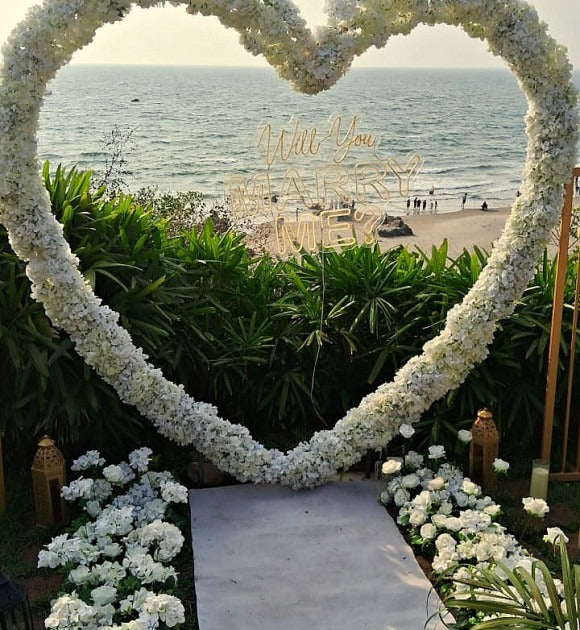 Floral Heart Proposal Experience